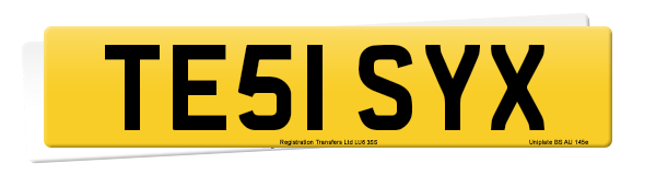 Registration number TE51 SYX